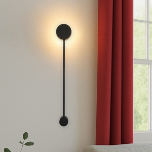 Applique nera da parete moderna design per interno