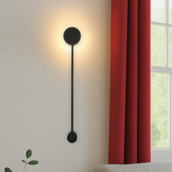 Applique nera da parete moderna design per interno