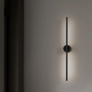 Applique da parete moderna nero bacchetta led