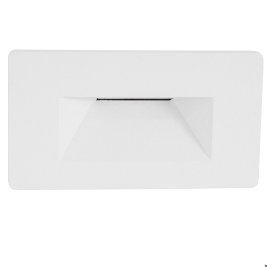 Segnapasso bianco da incasso per esterno led 1.5w 3000k
