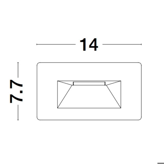 Segnapasso bianco da incasso per esterno led 1.5w 3000k