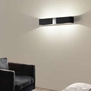 Isyluce applique graffa nero led design moderna 40w 3000k