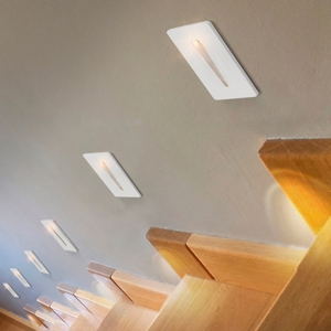 Segnapasso da incasso per interni esterni bianco led 3w 3000k