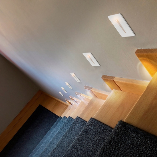 Segnapasso da incasso per interni esterni bianco led 3w 3000k