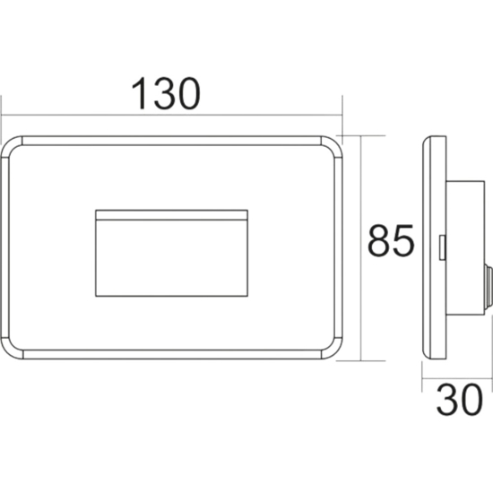 Life segnapasso led bianco da incasso per esterno 2w 4000k ip65 fp