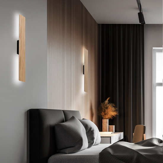 Applique di legno moderna rettangolare da parete