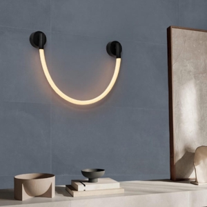 Applique design moderna tubo di silicone led 7w 3000k per soggiorno