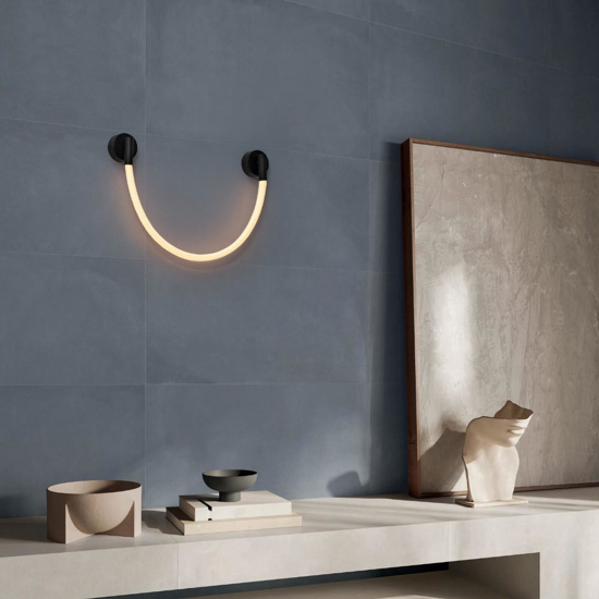 Applique design moderna tubo di silicone led 7w 3000k per soggiorno