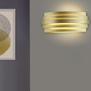 Applique metallo colore oro design moderno led 22w 3000k
