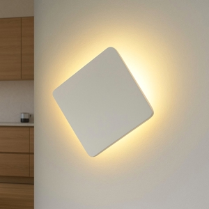 Applique quadrato bianco led 12w 3000k design moderna