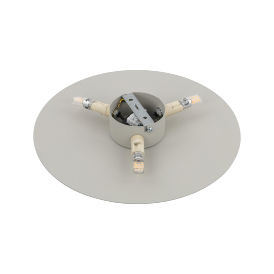 Applique beige disco rotondo 30cm da parete moderna
