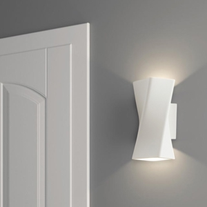 Applique intrecciato di gesso bianco moderna luce biemissione