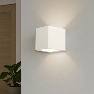 Applique di gesso bianco sagomato moderno biemissione