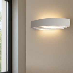 Applique curva di gesso bianco design moderna