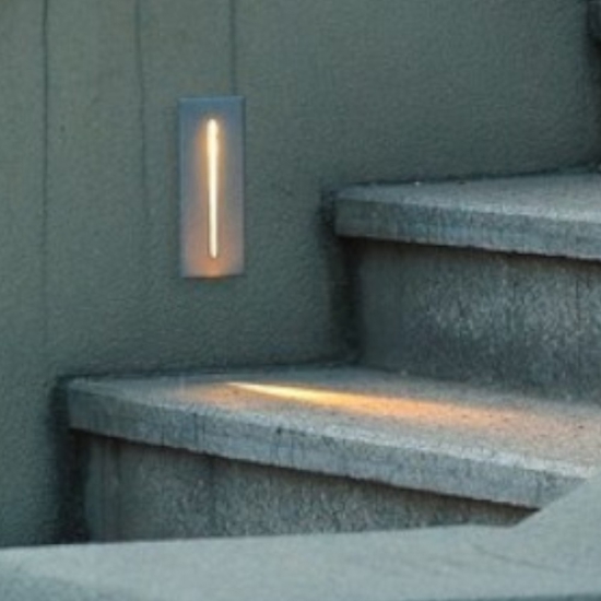 Segnapasso led 3w 3000k per esterno grigio da incasso