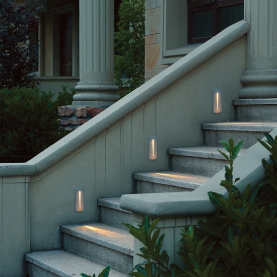 Segnapasso led 3w 3000k per esterno grigio da incasso