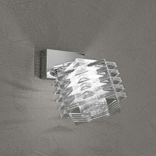 Applique da parete cubo in vetro top light rubik