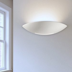 Isyluce applique in gesso bianca verniciabile per interni