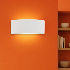 Visualizza i dettagli per Isyluce applique in gesso curvo bianco moderno Isyluce applique in gesso curvo bianco moderno