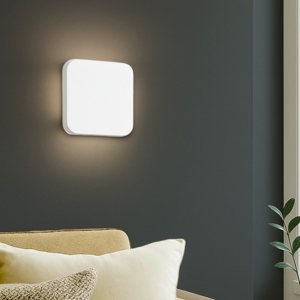 Applique led 8w 2700k quadrato bianco in gesso