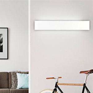 Applique 83cm led 30w 3000k bianca moderna wey perenz
