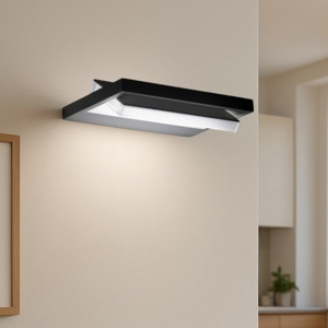 Applique nero led 31w 3000k parabola orientabile stilnovo tablet