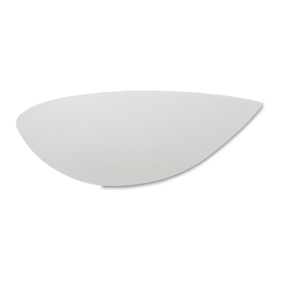 Applique in gesso ceramica bianco design moderno