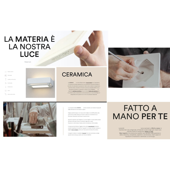 Applique in gesso ceramica bianco design moderno