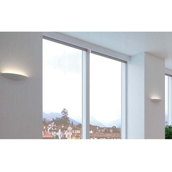 Applique in gesso ceramica bianco design moderno
