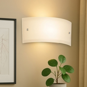 Applique lampada da parete vetro bianco