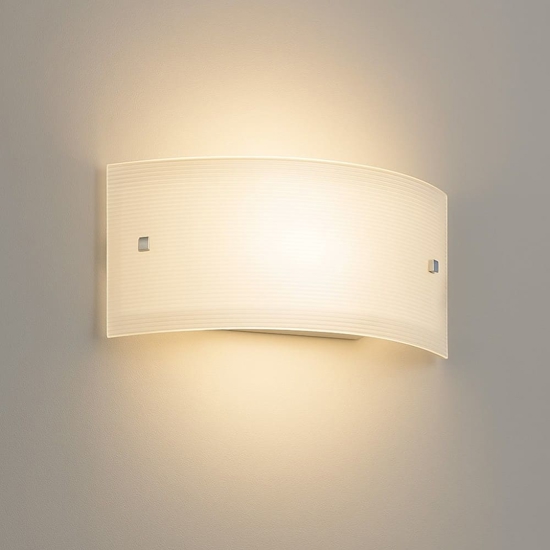 Applique lampada da parete vetro bianco