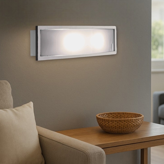 Lampade da parete in vetro curvo bianco