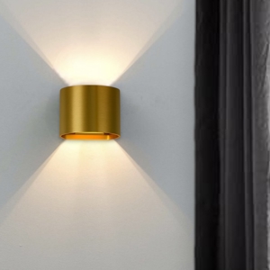 Applique con lampadina led g9 3w 2700k curvo metallo colore oro