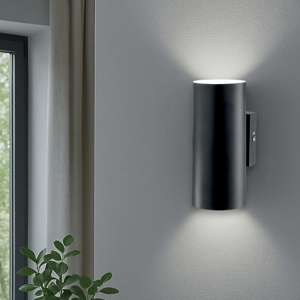 Look ap2 applique da parete per interni cilindro nero 2 luci ideal lux