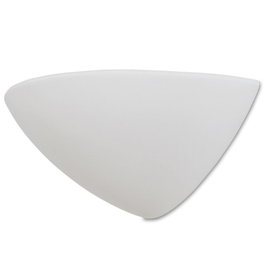 Applique di gesso bianco ceramica mezzaluna