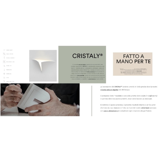 Lampada da incasso a parete 21,5w 4000k applique in gesso led cristaly