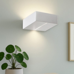 Applique di gesso ceramica bianco mensola moderna