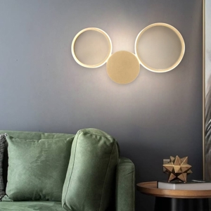 Applique led 20w 4000k ap pois ondaluce oro design moderna