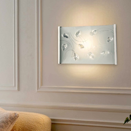 Appliques in vetro applicazioni mandorle di cristallo