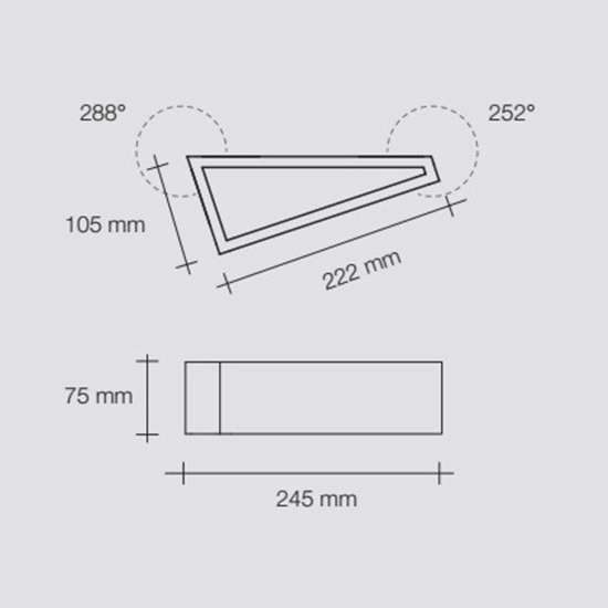 Applique in gesso squadrata teos sforzin
