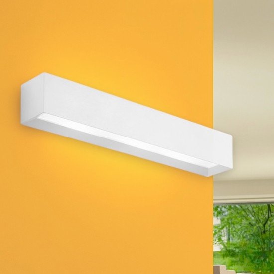 Applique gesso bianco moderna rettangolare hermione sforzin