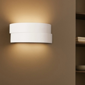 Applique di gesso pitturabile design moderna curva