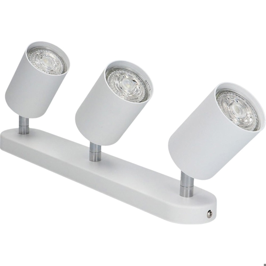 Lampada da parete bianca 3 luci orientabili per interno