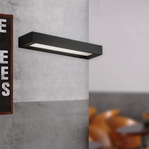 Applique led nero 23w 3000k 4000k 6000k moderna perenz sway