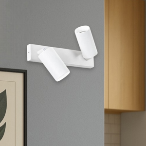 Applique da parete isyluce con faretti orientabili bianco