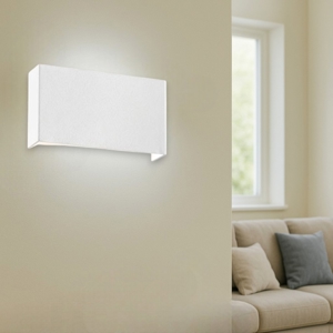 Isyluce applique led moderna 12w 3000k rettangolare bianco