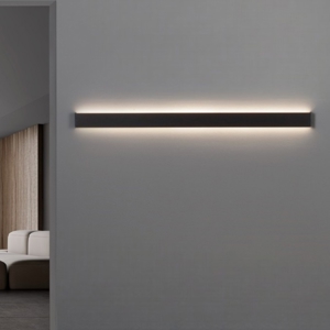 Applique 90cm moderna led 36w 3000k rettangolare nero