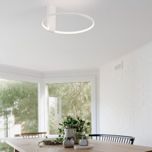 Plafoniera moderna led 35w 3000k cerchio bianco orientabile