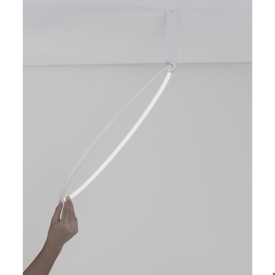 Plafoniera moderna led 35w 3000k cerchio bianco orientabile
