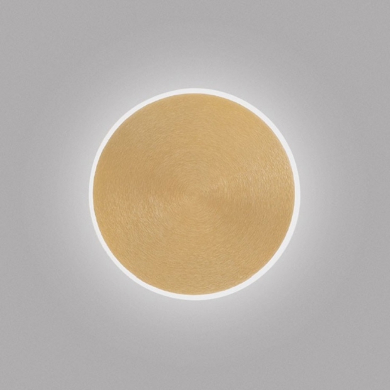 Gea luce fortuna applique led 20w 3000k oro rotonda moderna